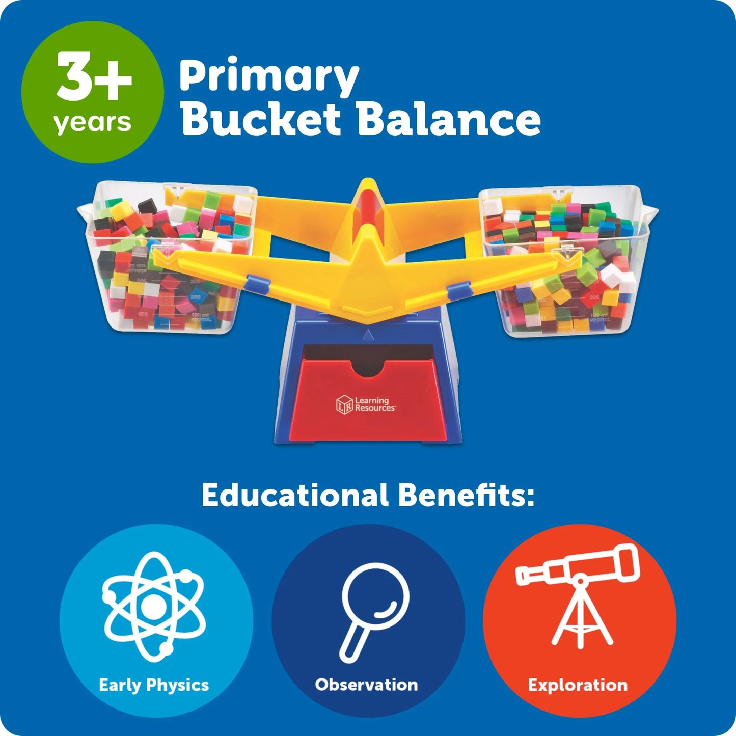 Primary Bucket Balance, Math Manipulatives, Ages 3 and Up