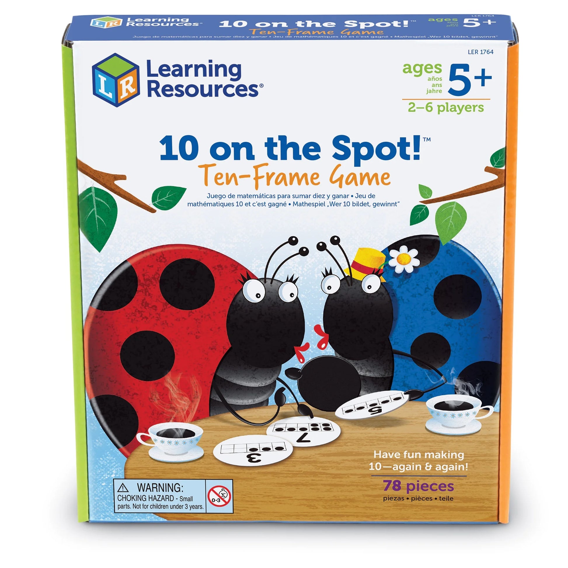 10 on the Spot Ten Frame Game - Math Manipulatives, Ages 5+
