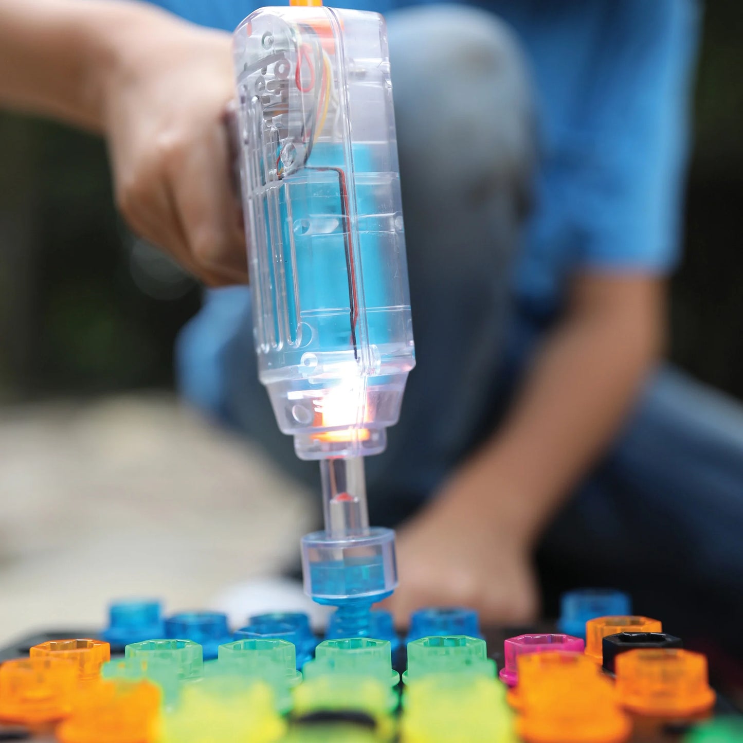 Design & Drill Brightworks with Electric Toy Drill, Preschool STEM Learning for Boys and Girls Ages 3+