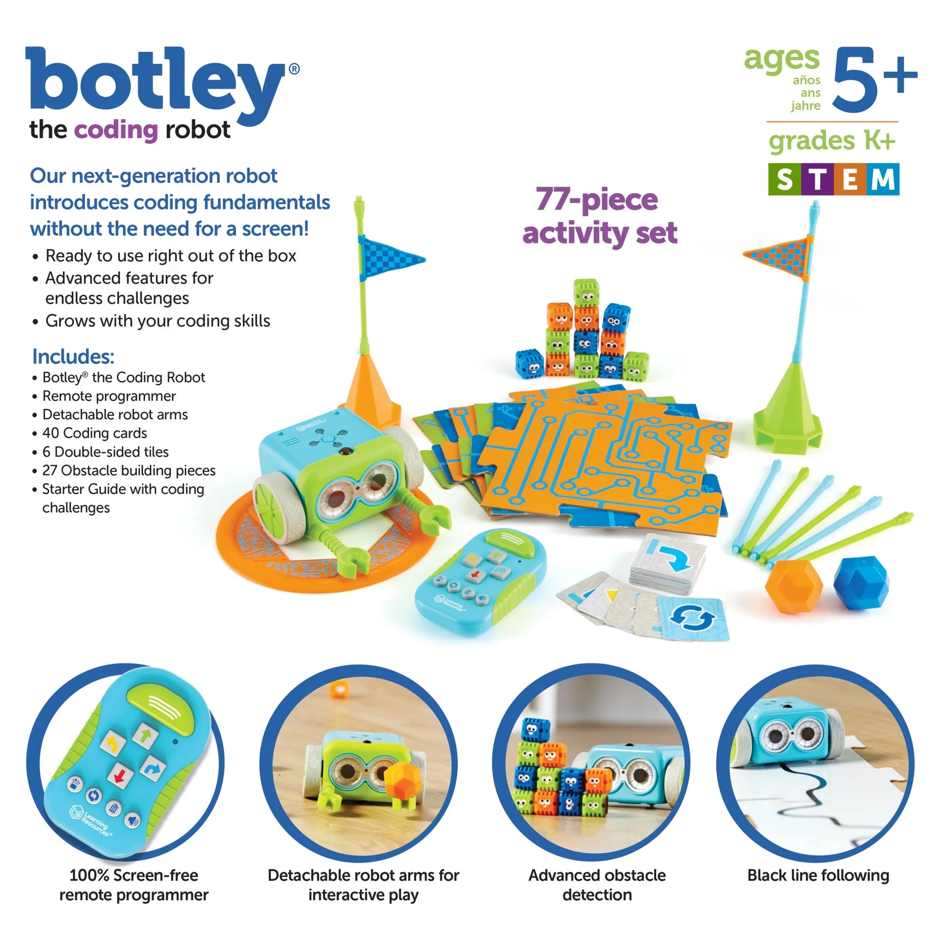 Botley the Coding Robot Activity Set Building STEM Games Ages 5 and Up