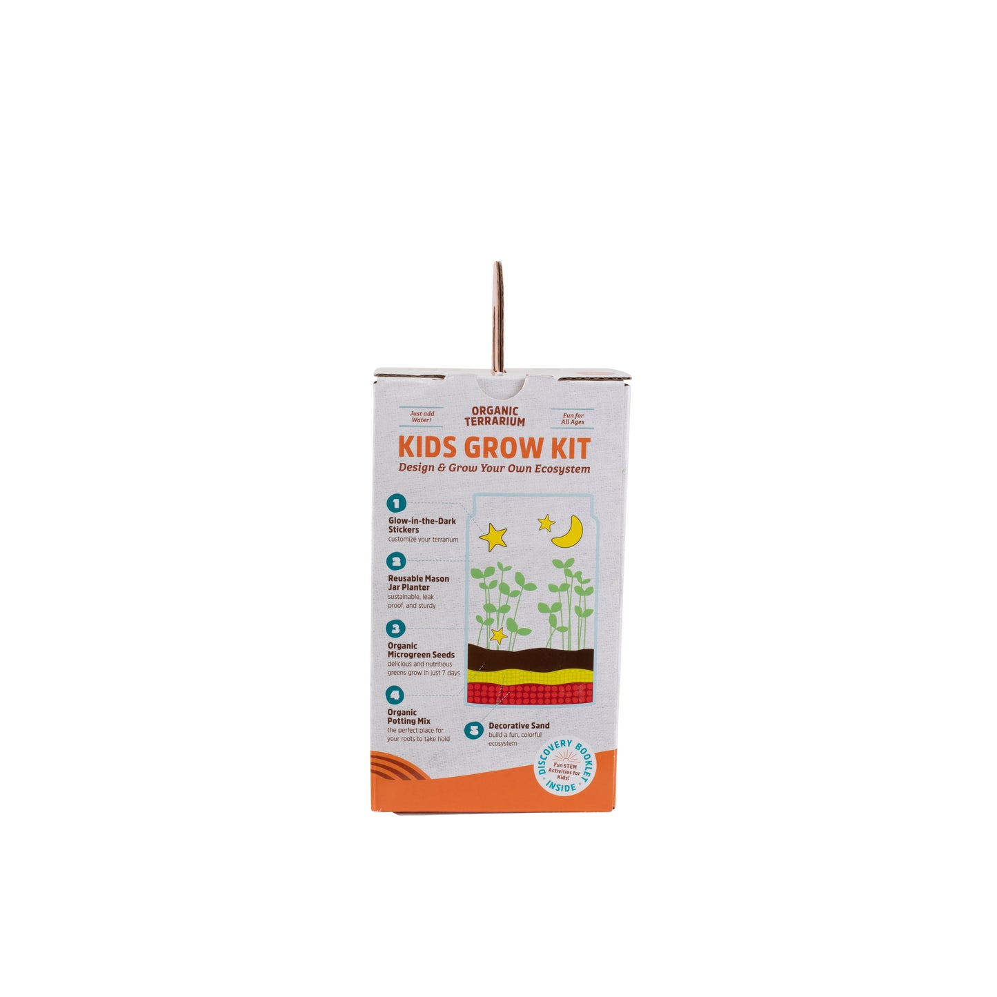 Kids Grow & Glow Terrarium Growing Kit with Glow-In-The-Dark Stickers (2 Count)