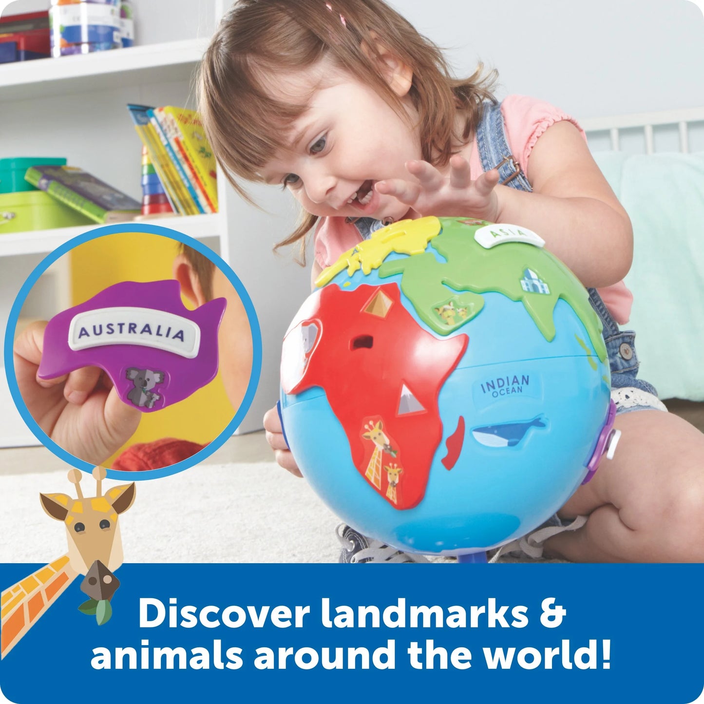 Puzzle Globe 3D Puzzles, Earth Montessori Toys, Preschool Classroom Must Haves, Ages 3+