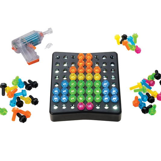 Design & Drill Brightworks with Electric Toy Drill, Preschool STEM Learning for Boys and Girls Ages 3+