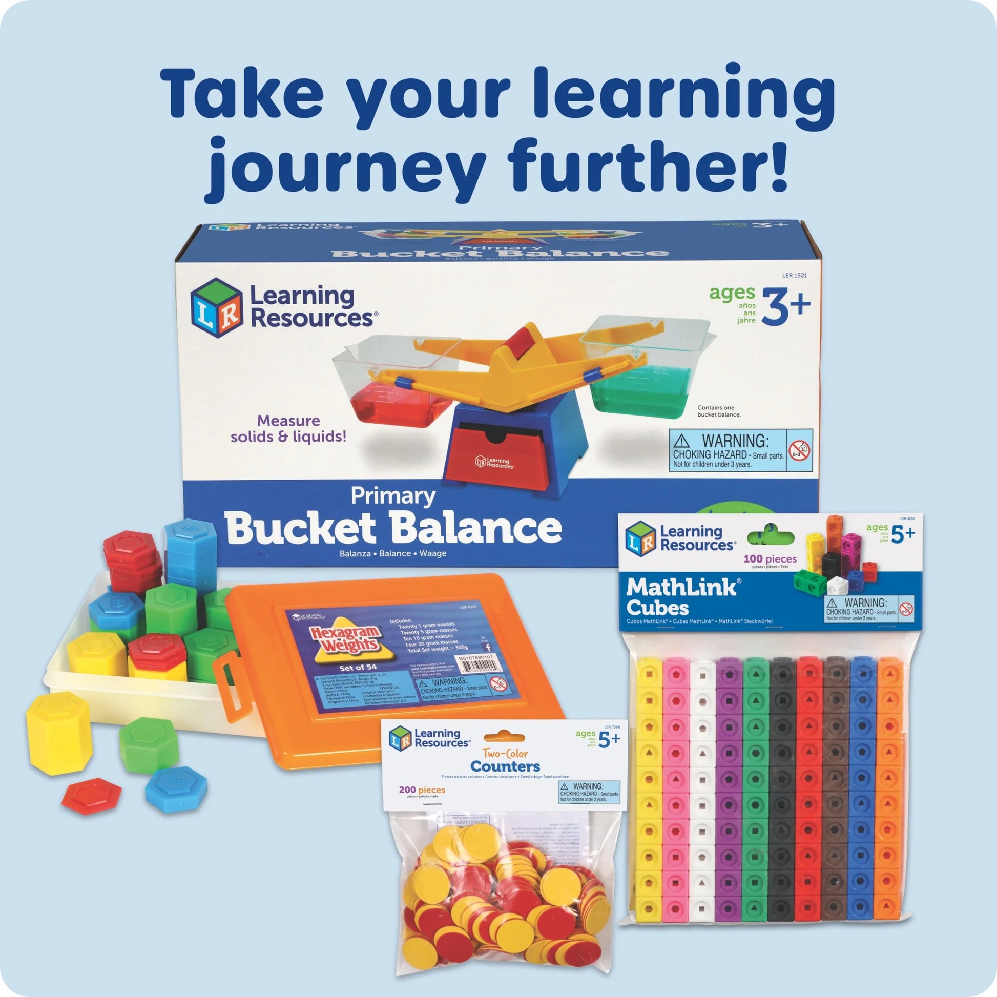 Primary Bucket Balance, Math Manipulatives, Ages 3 and Up