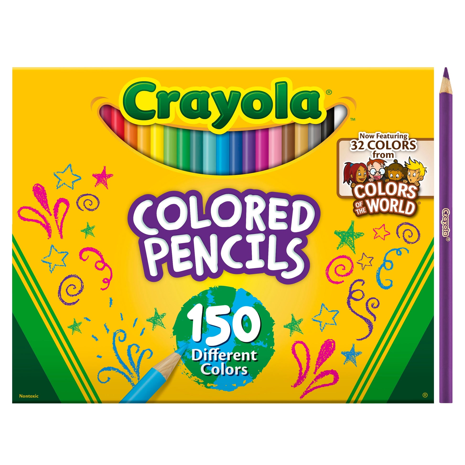 Colored Pencil Set, Colors of the World, 150 Ct, Back to School Supplies, Teacher Gifts