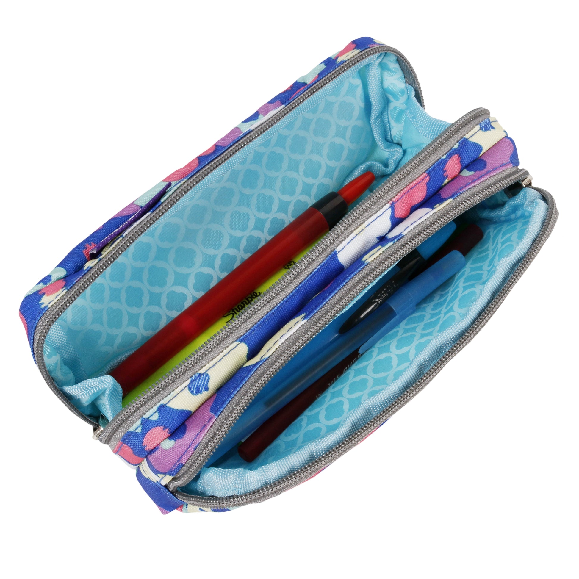 Girls Jojo Double Compartment Kids Pencil Case for School, Petals
