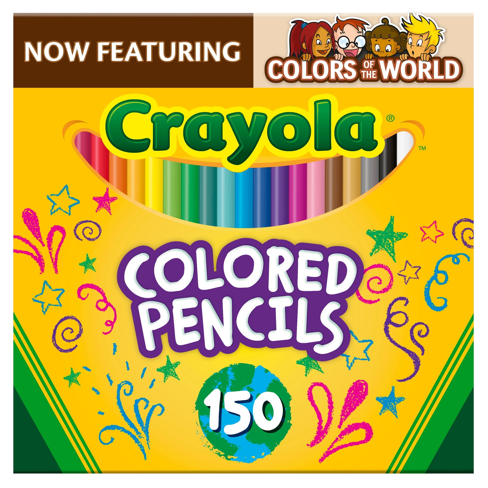 Colored Pencil Set, Colors of the World, 150 Ct, Back to School Supplies, Teacher Gifts